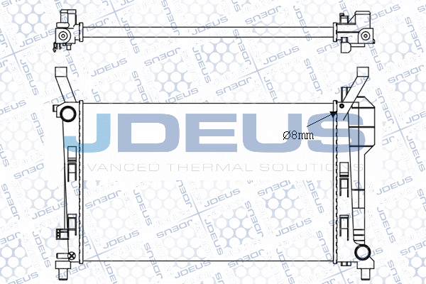 Radiateur, refroidissement du moteur JDEUS M-0171120