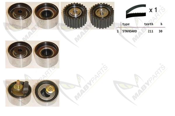 Kit de courroie crantée MABYPARTS OBK010403