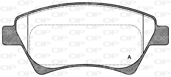 Kit de plaquettes de frein, frein à disque OPEN PARTS BPA0976.00