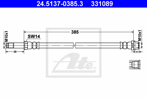 Flexible de frein ATE-APAC 24.5137-0385.3