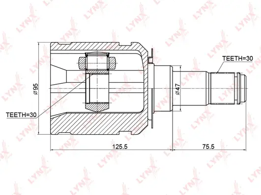 Jeu de joints, arbre de transmission LYNXAUTO CI-3721