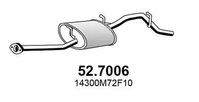Silencieux arrière ASSO 52.7006