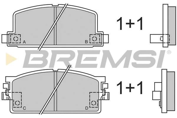 Kit de plaquettes de frein, frein à disque BREMSI BP2294