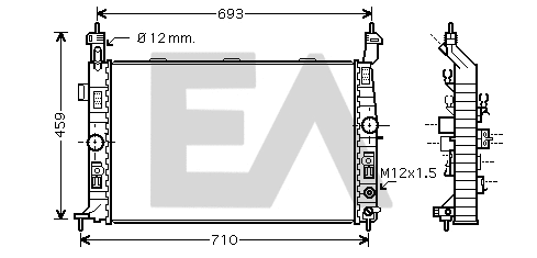 Radiateur, refroidissement du moteur EACLIMA 31R54215