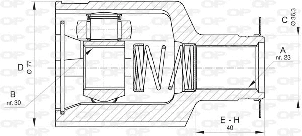 Jeu de joints, arbre de transmission OPEN PARTS CVJ5834.20