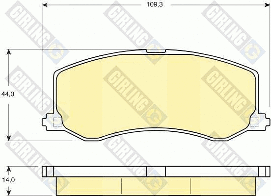 Kit de plaquettes de frein, frein à disque GIRLING 6132379