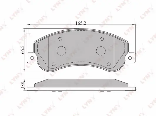 Kit de plaquettes de frein, frein à disque LYNXAUTO BD-3002