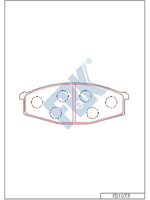 Kit de plaquettes de frein, frein à disque FBK FD1073