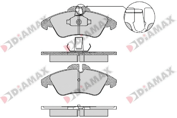 Kit de plaquettes de frein, frein à disque DIAMAX N09455