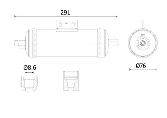 Filtre déshydratant, climatisation MAHLE AD 325 000S