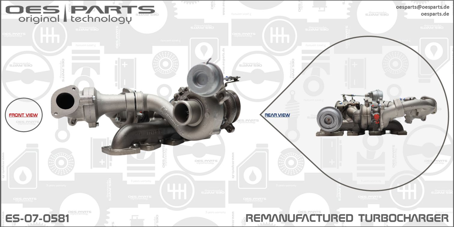 Turbocompresseur, suralimentation OES PARTS ES-07-0581