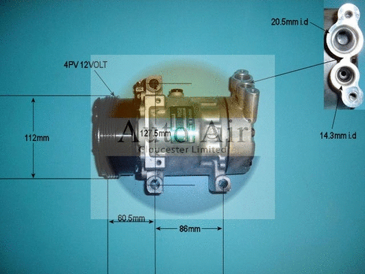 Compresseur, climatisation AUTO AIR GLOUCESTER 14-4049