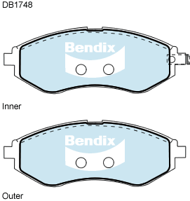 Kit de plaquettes de frein, frein à disque BENDIX-SEA DB1748 MKT