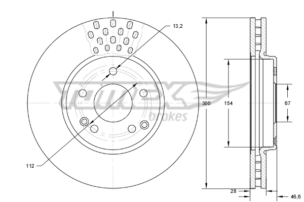 Disque de frein TOMEX Brakes TX 74-04