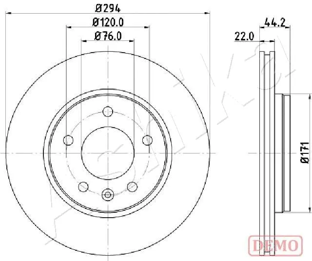 Disque de frein ASHIKA 61-00-0925C