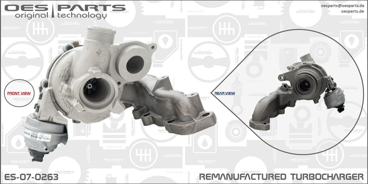 Turbocompresseur, suralimentation OES PARTS ES-07-0263