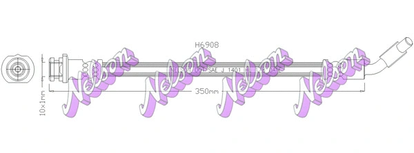Flexible de frein KAWE H6908