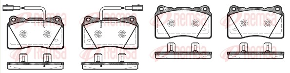 Kit de plaquettes de frein, frein à disque REMSA 0666.12