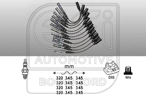 Kit de câbles d'allumage EFI AUTOMOTIVE 9840
