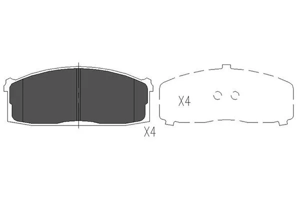 Kit de plaquettes de frein, frein à disque KAVO PARTS KBP-6521