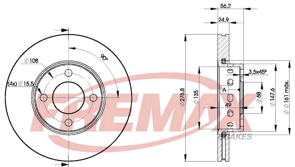 Disque de frein FREMAX BD-8012