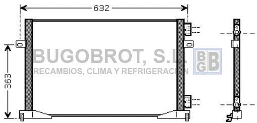 Condenseur, climatisation BUGOBROT 62-RT5400
