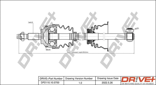 Arbre de transmission Dr!ve+ DP2110.10.0700