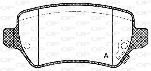 Kit de plaquettes de frein, frein à disque OPEN PARTS BPA0957.02