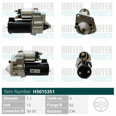 Démarreur HOFFER H5015351