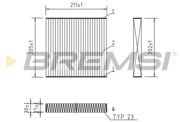 Filtre, air de l'habitacle BREMSI FC0899A