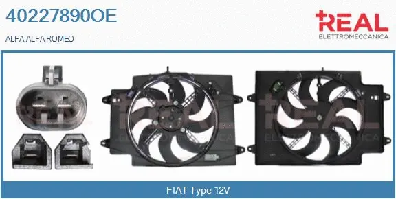 Moteur électrique, ventilateur pour radiateurs REAL 40227890OE