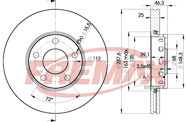 Disque de frein FREMAX BD-4063