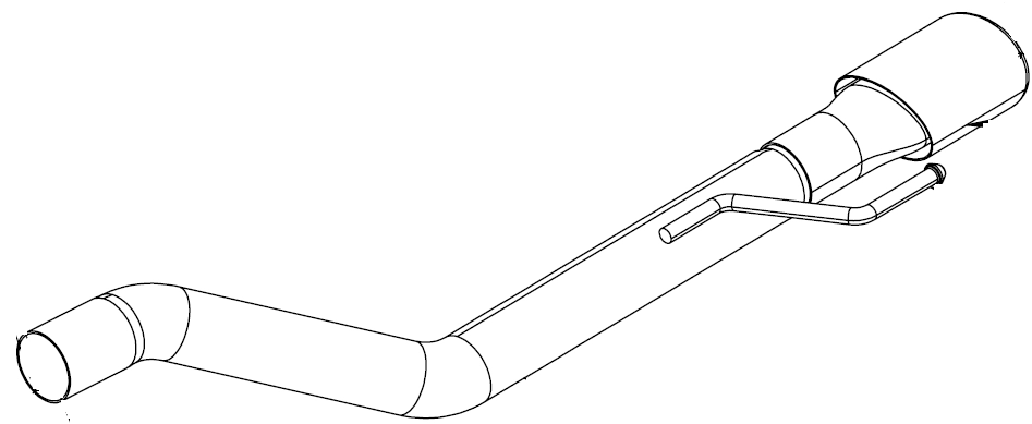 Tuyau d'échappement Vellerand 15763