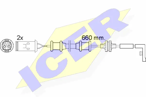 Contact d'avertissement, usure des plaquettes de frein ICER 610447 E C