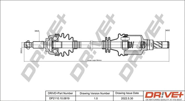 Arbre de transmission Dr!ve+ DP2110.10.0819
