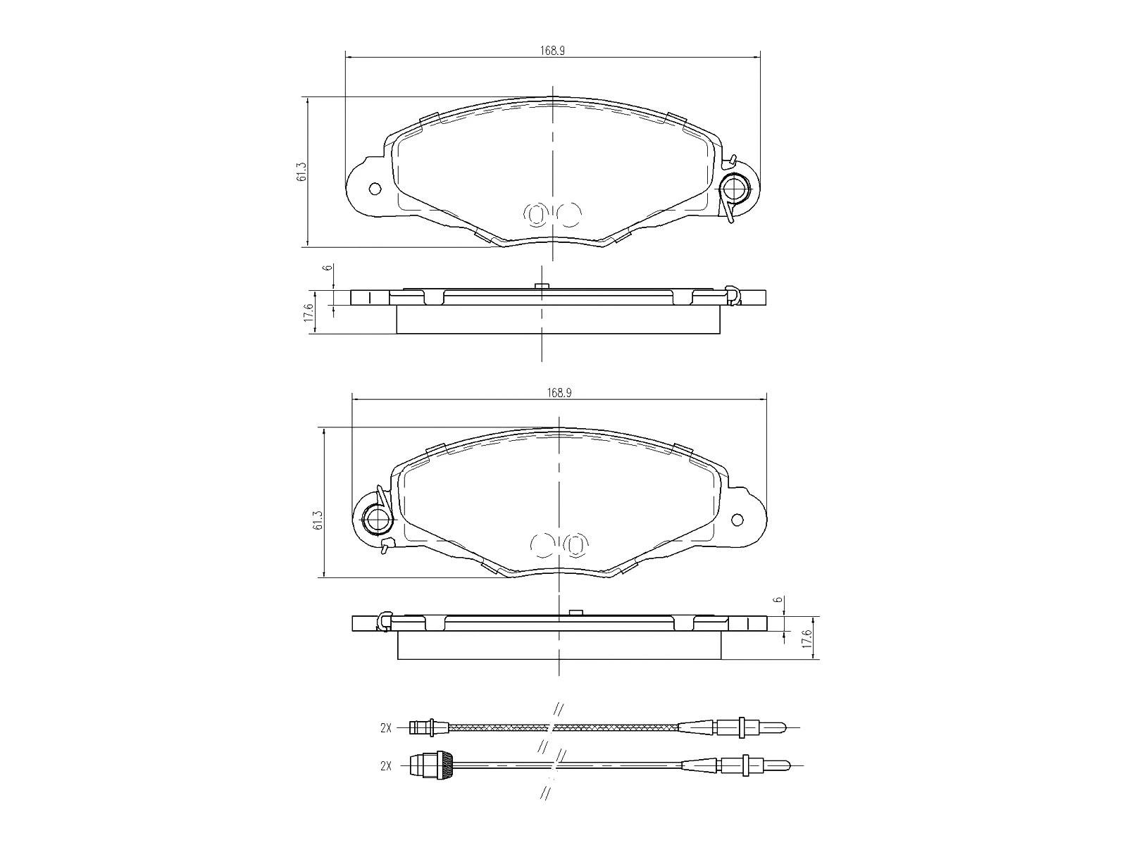 Kit de plaquettes de frein, frein à disque A.Z. Meisterteile AZMT-44-022-1033