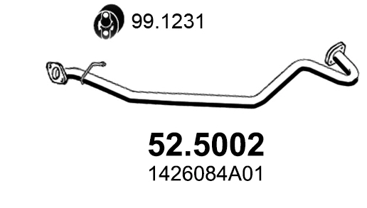 Tuyau d'échappement ASSO 52.5002
