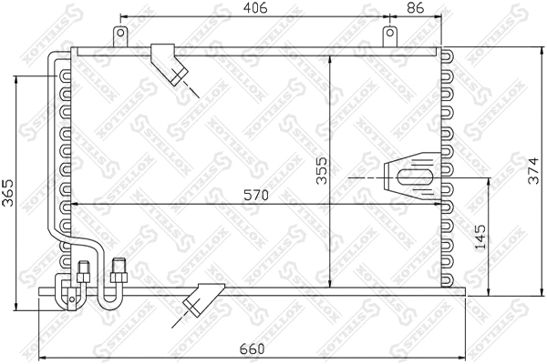 Condenseur, climatisation STELLOX 10-45074-SX