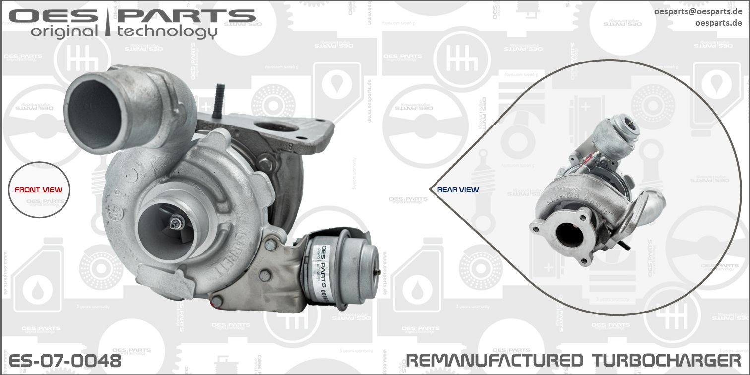 Turbocompresseur, suralimentation OES PARTS ES-07-0048