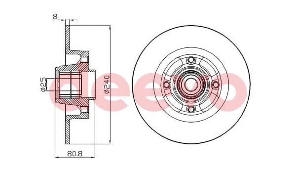 Disque de frein DEEVO BD22680