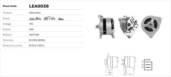 Alternateur LUSA LEA0038