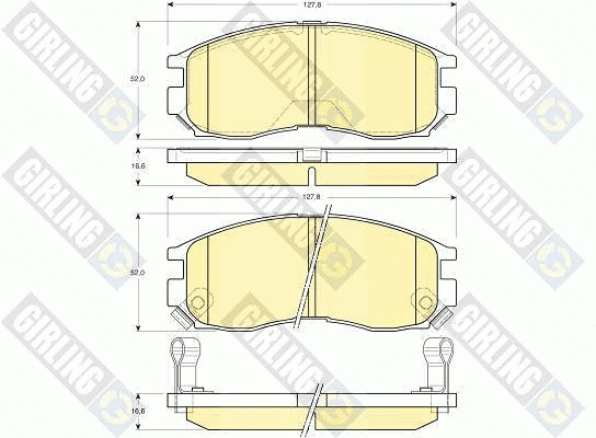 Kit de plaquettes de frein, frein à disque GIRLING 6131339