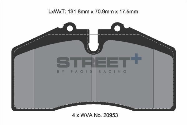 Kit de plaquettes de frein, frein à disque PAGID Racing T8003SP2001