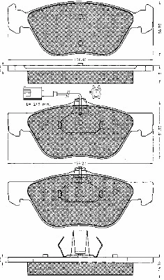 Kit de plaquettes de frein, frein à disque BSF 10585