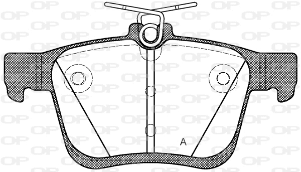 Kit de plaquettes de frein, frein à disque OPEN PARTS BPA1516.00