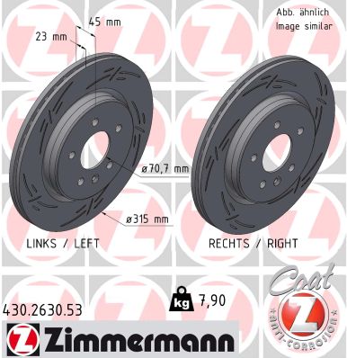 Disque de frein ZIMMERMANN 430.2630.53