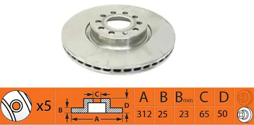 Disque de frein SB BR33141T