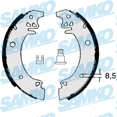 Jeu de mâchoires de frein SAMKO 82750
