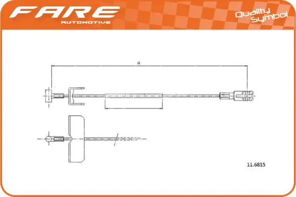 Tirette à câble, frein de stationnement FARE-CO 18590