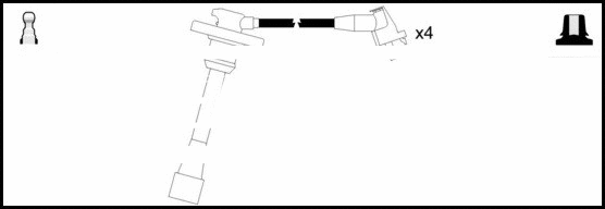 Kit de câbles d'allumage LEMARK HOES687